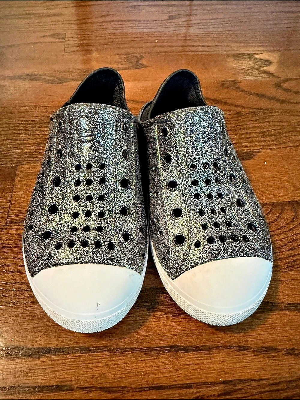 Slechers Foamies Black Glitter Slip-On Sneakers 10T